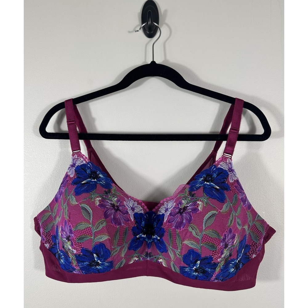Torrid Bra Womens 42D  Floral Lace Navarra‎ Dream Wire-Free